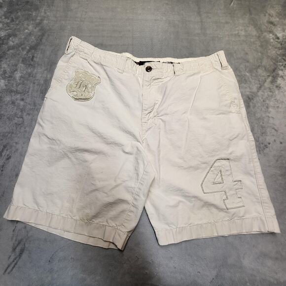 Tommy Hilfiger Shorts Mens 40 White Chino Flat Front Service Surplus 4 Sports - Picture 1 of 11